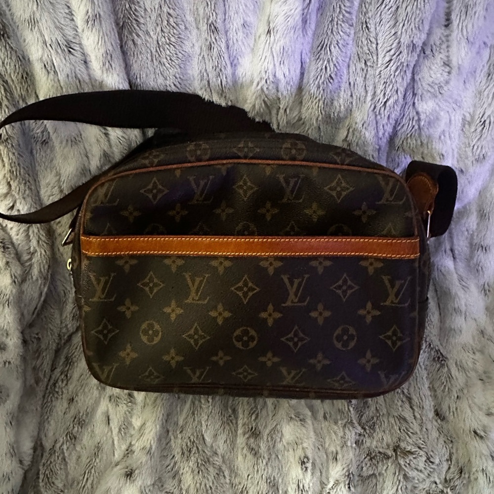 Louis Vuitton Brown Monogram Messenger Bag with Adjustable Strap